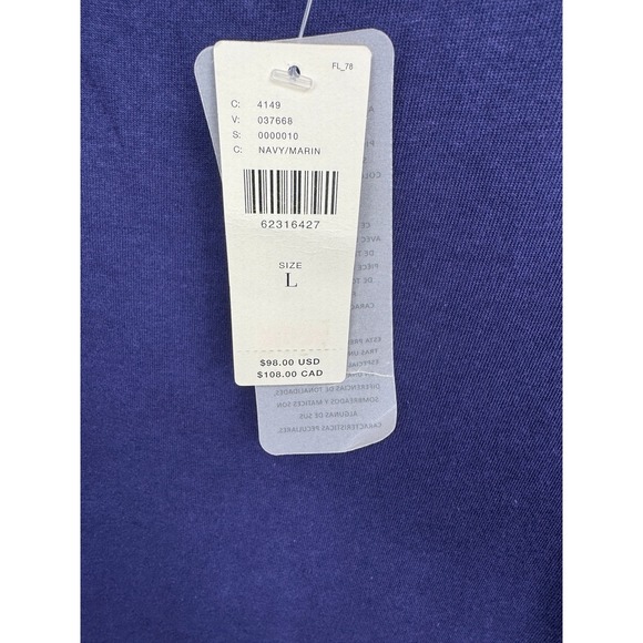 Daily Practice by Anthropologie‎ Navy Tie-Dye Long Sleeve Midi Dress NWT-L - Picture 8 of 11